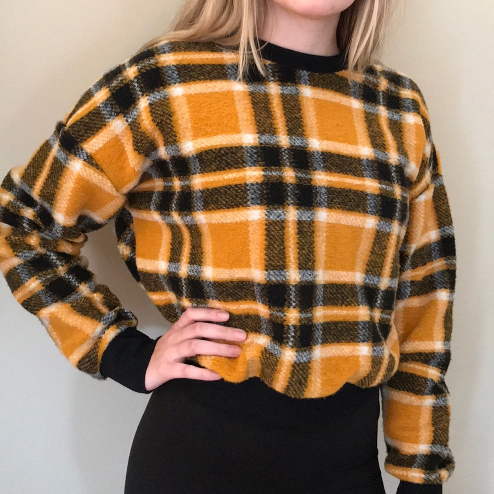 F21 Plaid Sweater